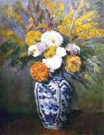 FLowers in Blue Vase